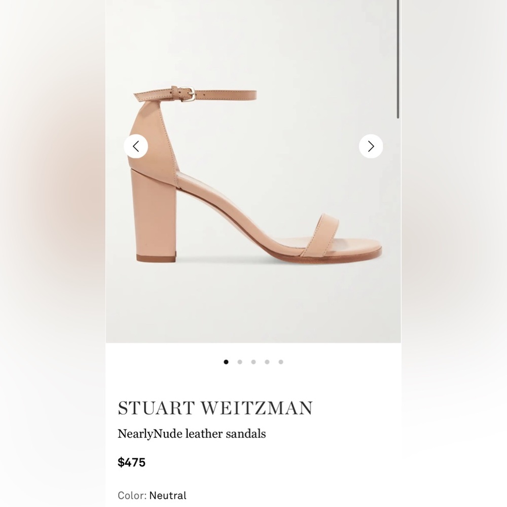 Stuart Weitzman NearlyNude sandals, size 6